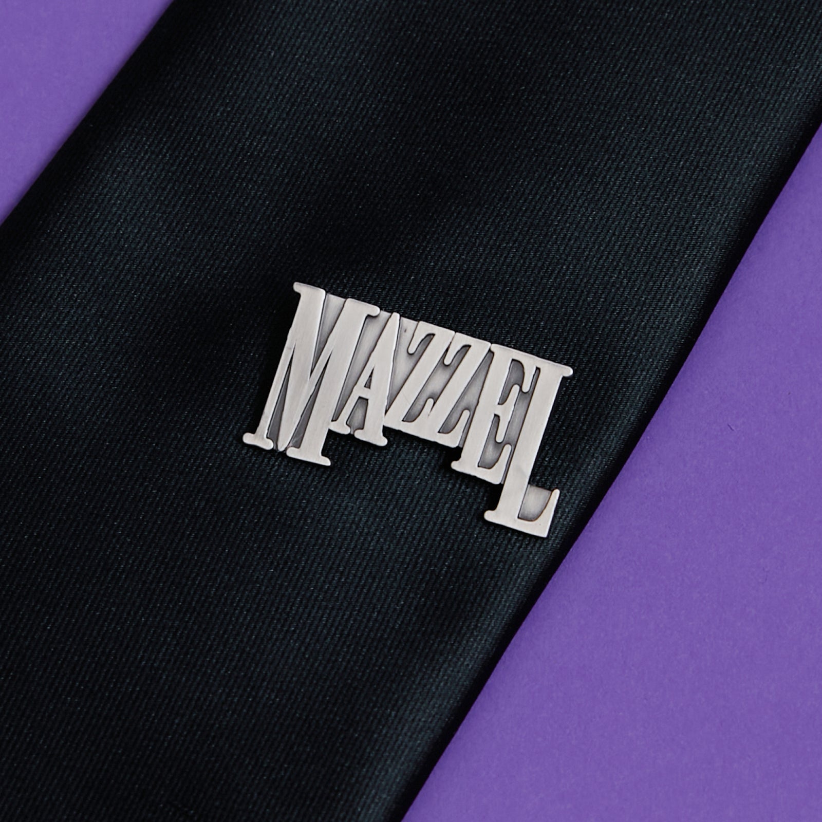 MAZZEL ストライプシャツ M ネクタイネックレス BLACK purple Shall we hit the Banquet?] ネクタイネックレス BLACK【2026年9月上旬