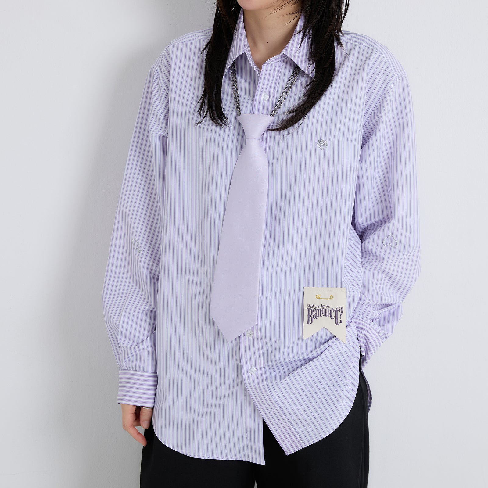 Shall we hit the Banquet?] ネクタイネックレス PURPLE – BMSG