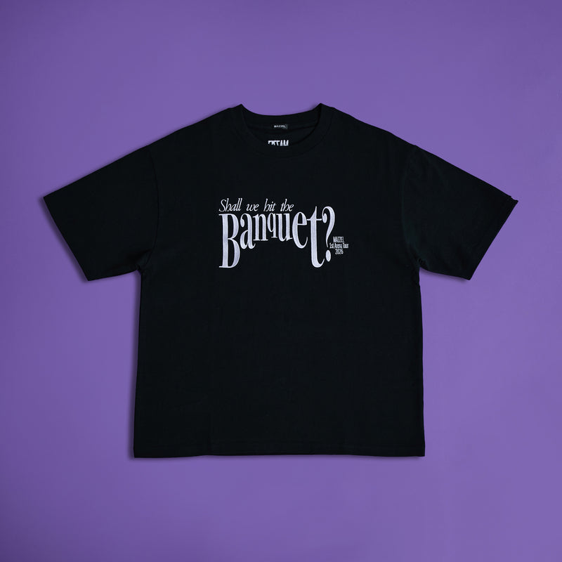 Shall we hit the Banquet?] Tシャツ BLACK – BMSG
