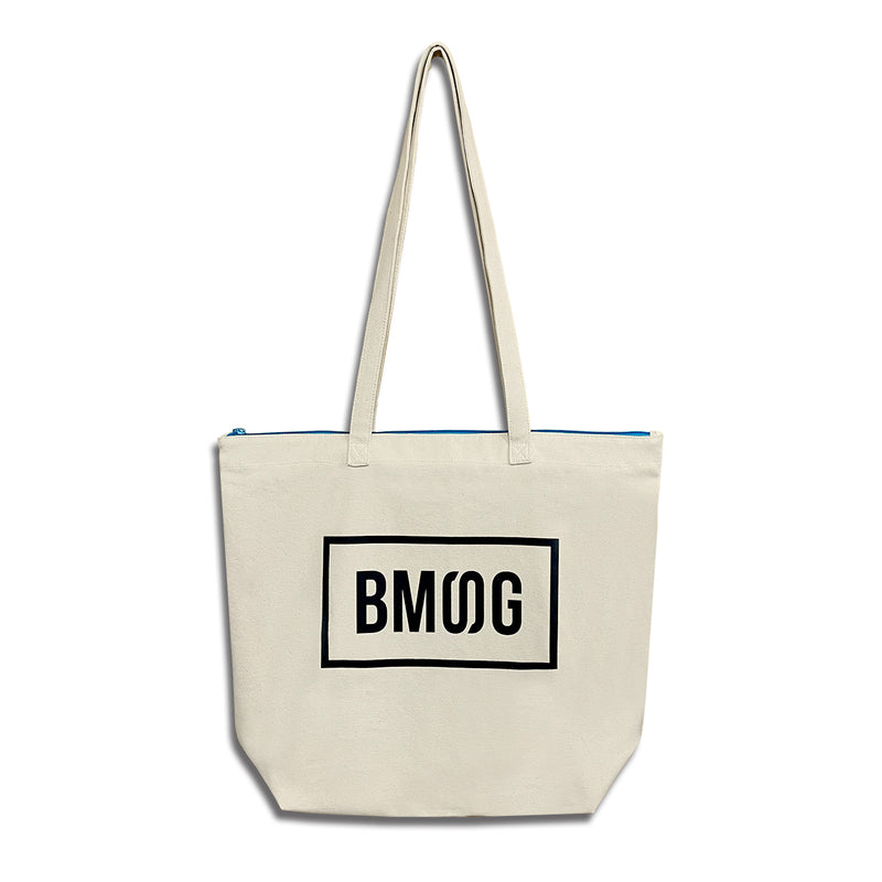 BMSG logo zip tote bag (aqua)