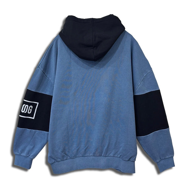 BMSG Two-tone Zip Hoodie BLUE