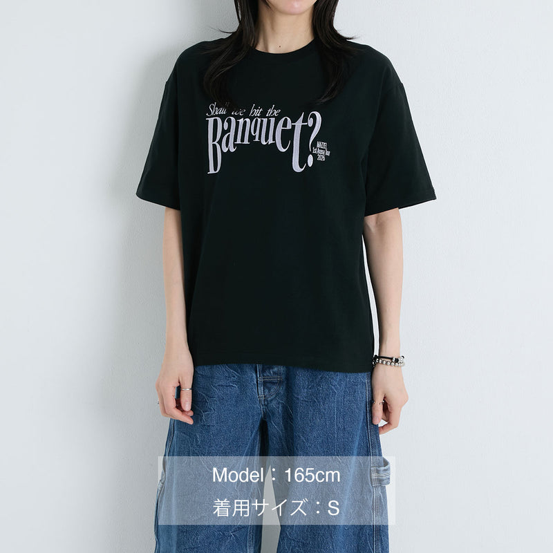 Shall we hit the Banquet?] Tシャツ BLACK【2026年7月上旬より順次